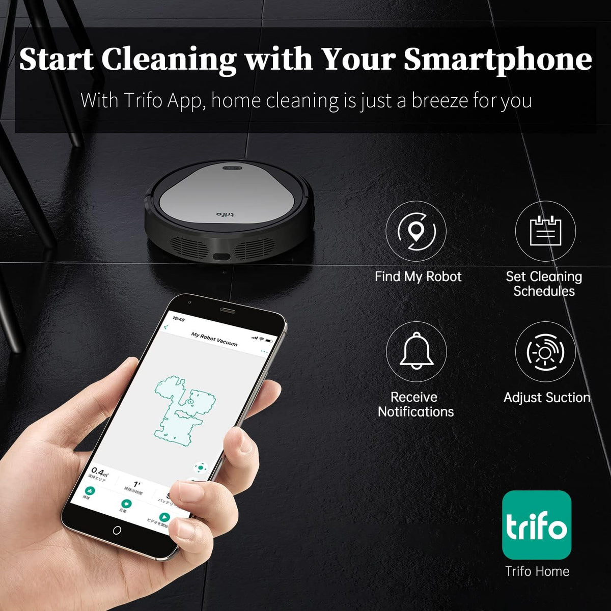 Robot Vacuum Cleaner 3000Pa Self-Charging Q39674
