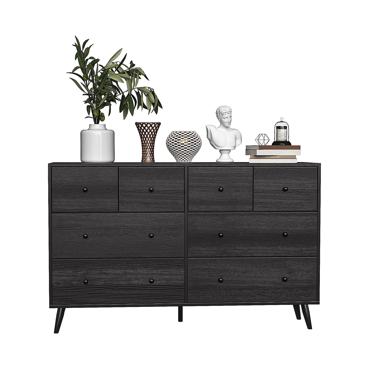 Black 8 Drawer Dresser Y6217