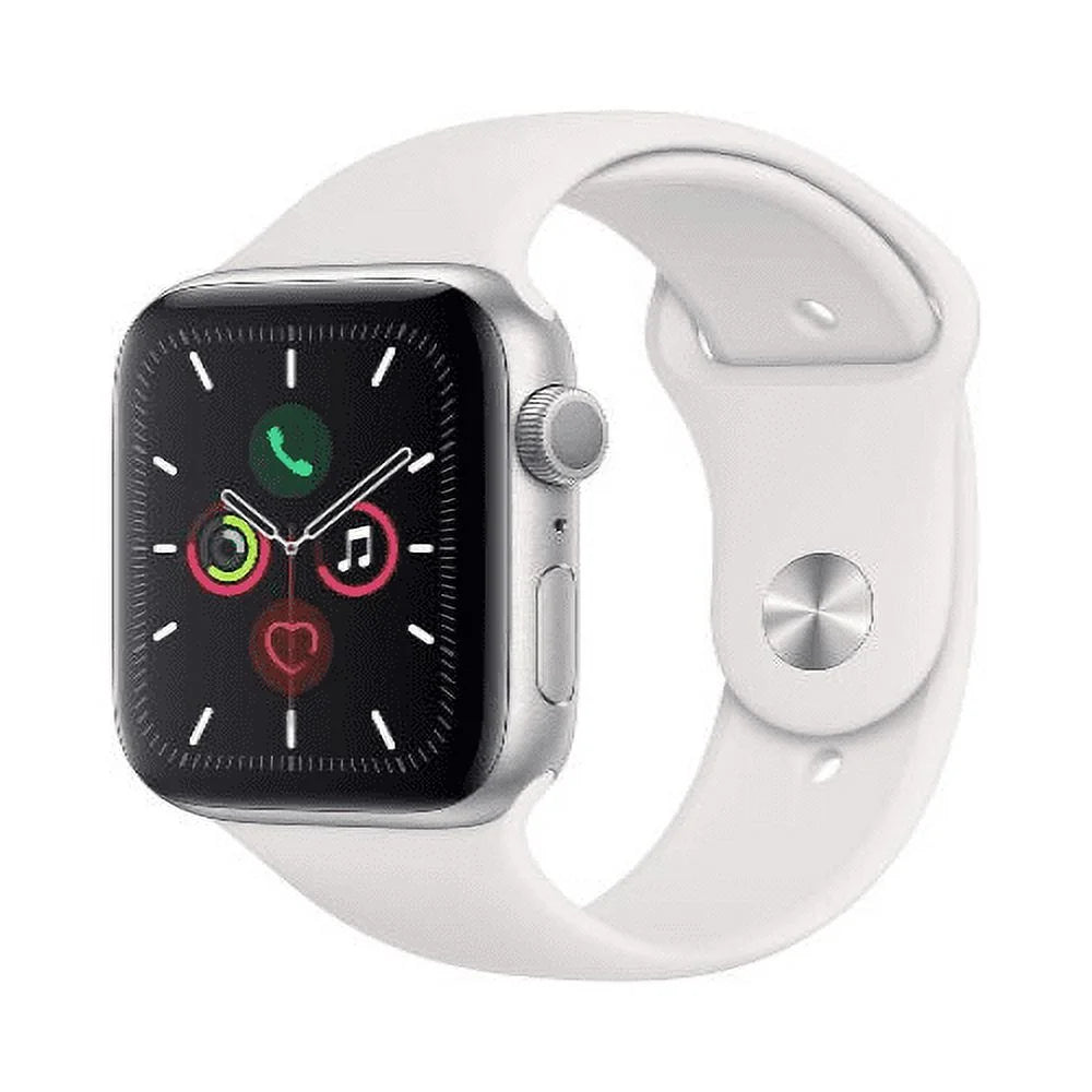 Apple Watch 44mm GPS Silver Aluminum Case White Sport Band E796884