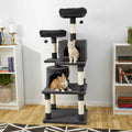 61-in Faux Fur Cat Tree Condo C800949