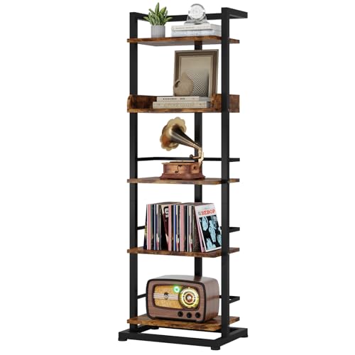 5 Tier Wood Bookcase with Metal Edge Protection Z39980