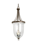 Antique Bronze Seeded Glass Pendant Light B71491