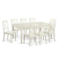 Linen White 9 Piece Dinette Table Set K4136