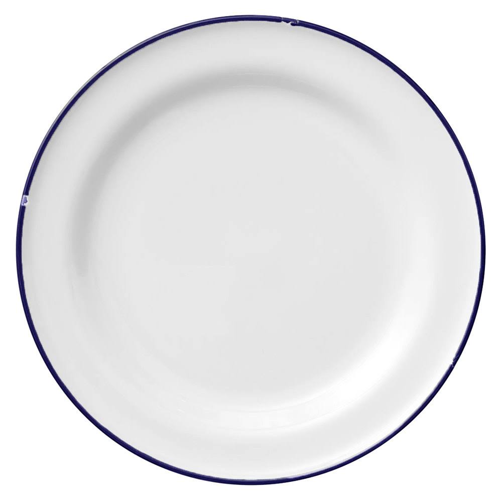 White Blue Porcelain Plate W65122