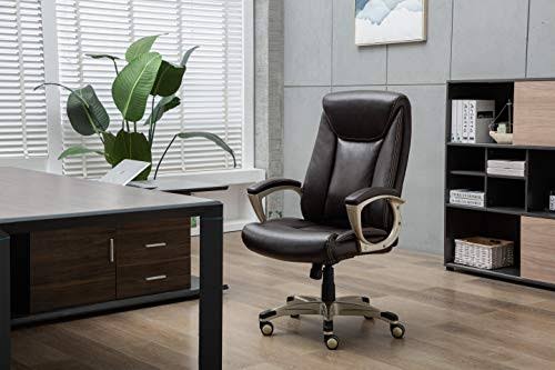 Brown Bonded Leather Big & Tall Executive Office Chair K55551