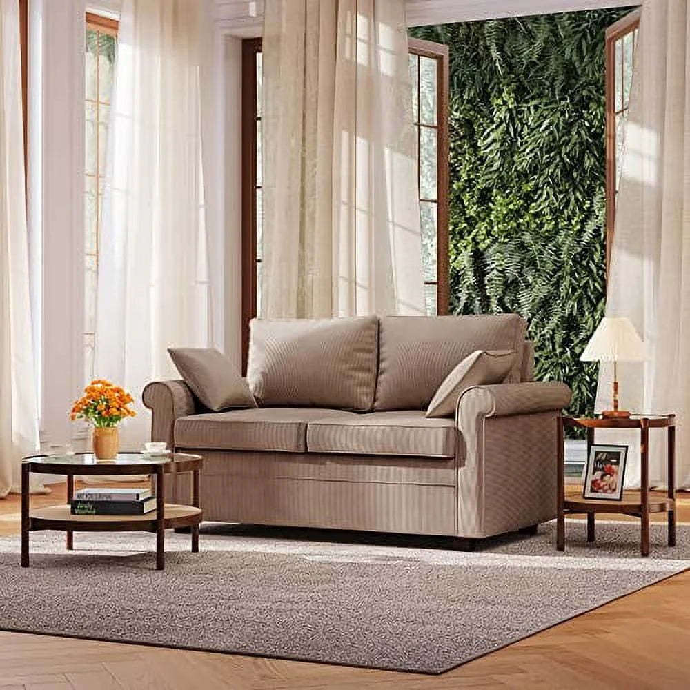 Brown Corduroy 2 in 1 Sleeper Sofa Bed U701