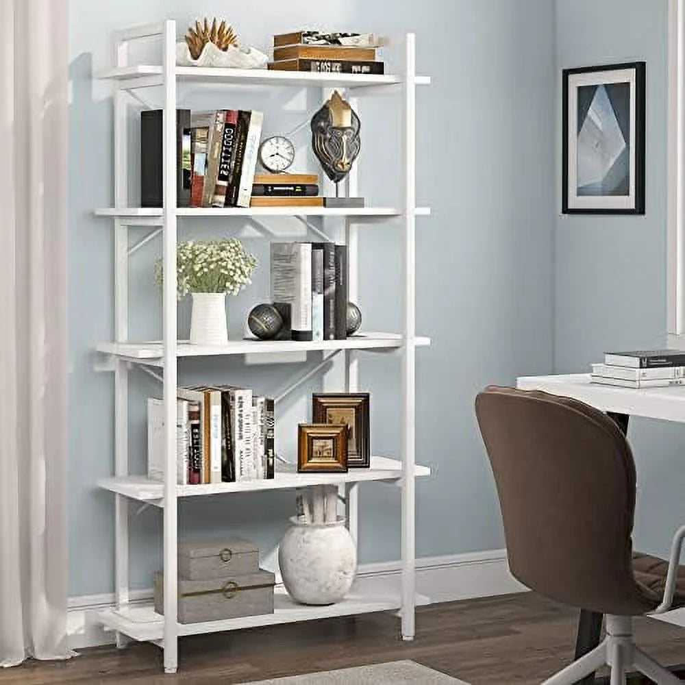 5 Tier Black Bookshelf Metal Frame S145180