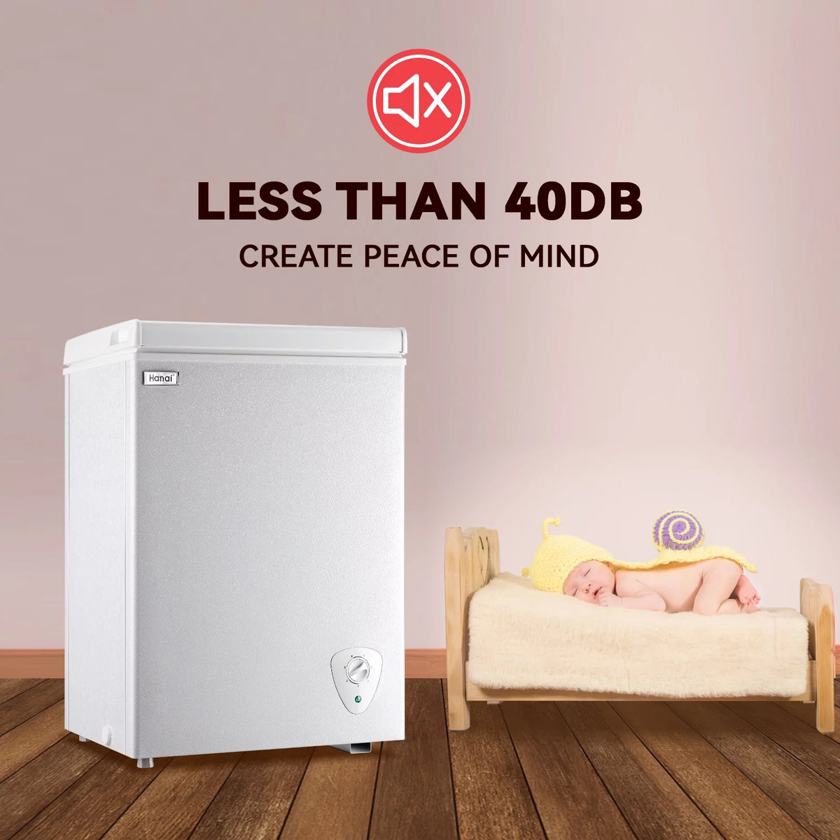 Small Chest Freezer with Storage Basket F279517