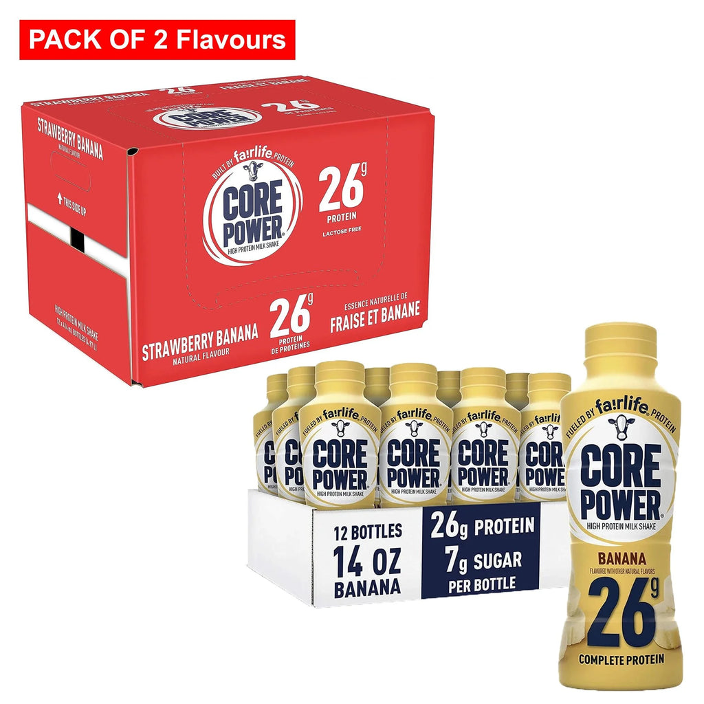 Banana & Strawberry Banana Protein Shakes 24 Bottle Pack S528