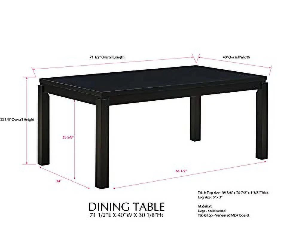 71" Rectangular Wood Dining Room Table O47599