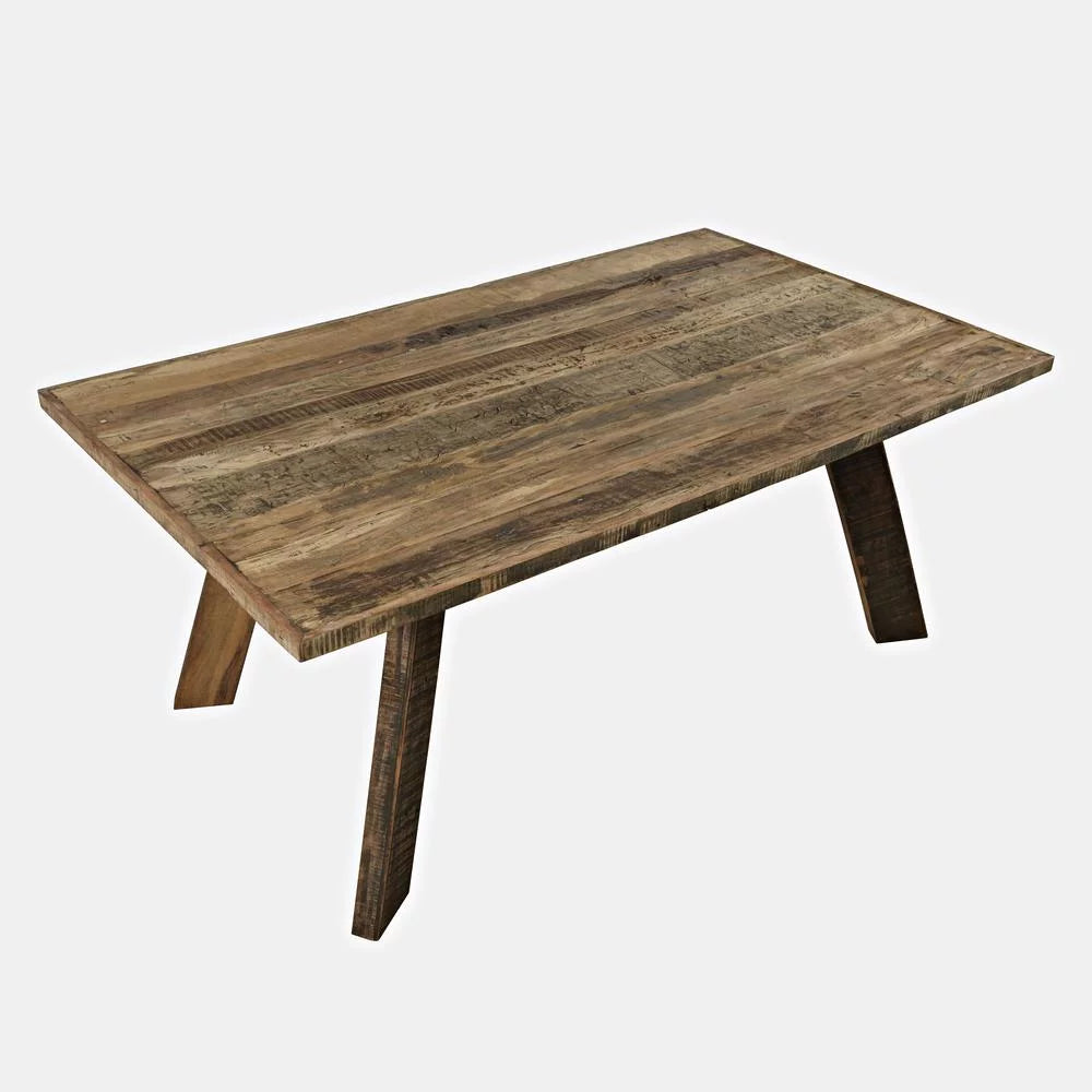 72" Rustic Solid Wood Dining Table K666