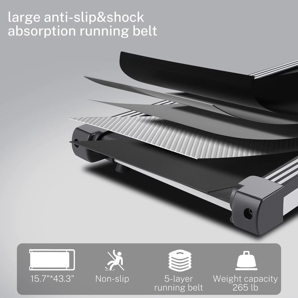 Electric Motorized Treadmill with 3 Incline Levels X11035