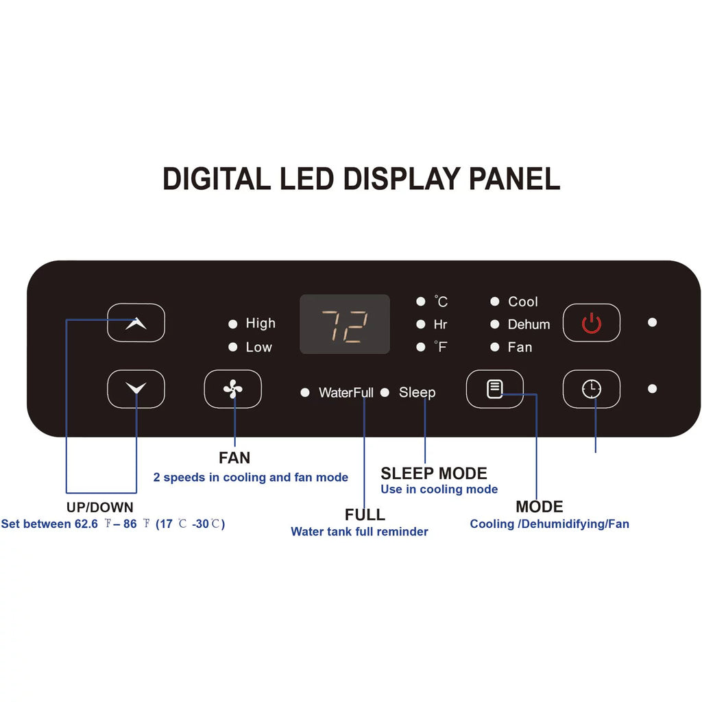 Portable Air Conditioner with Remote Control White L75886