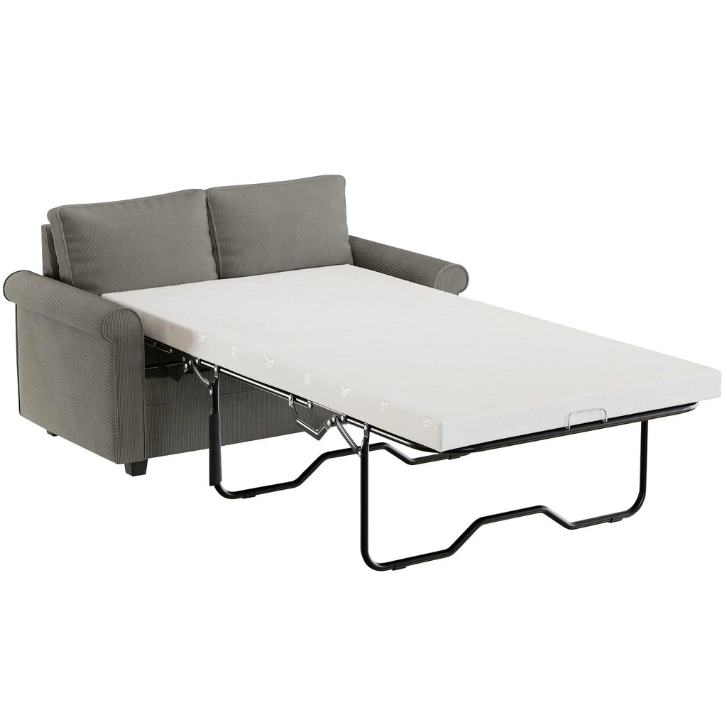 Brown Corduroy 2 in 1 Sleeper Sofa Bed U701