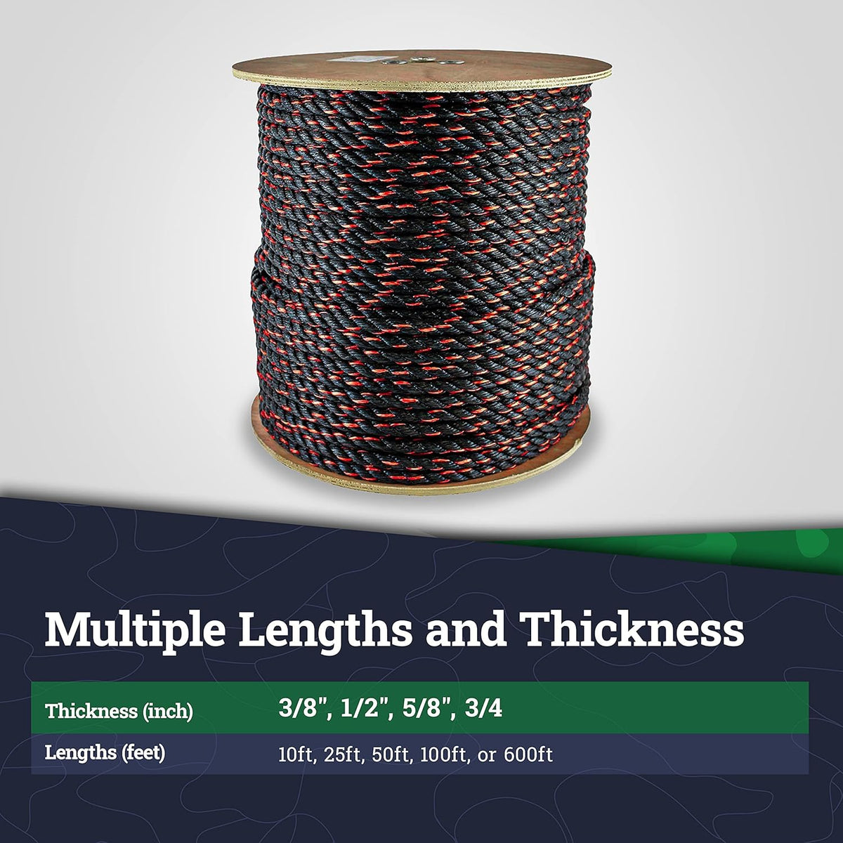 Twisted Polypropylene Rope 3/8 x 10ft Pack of 2 V701