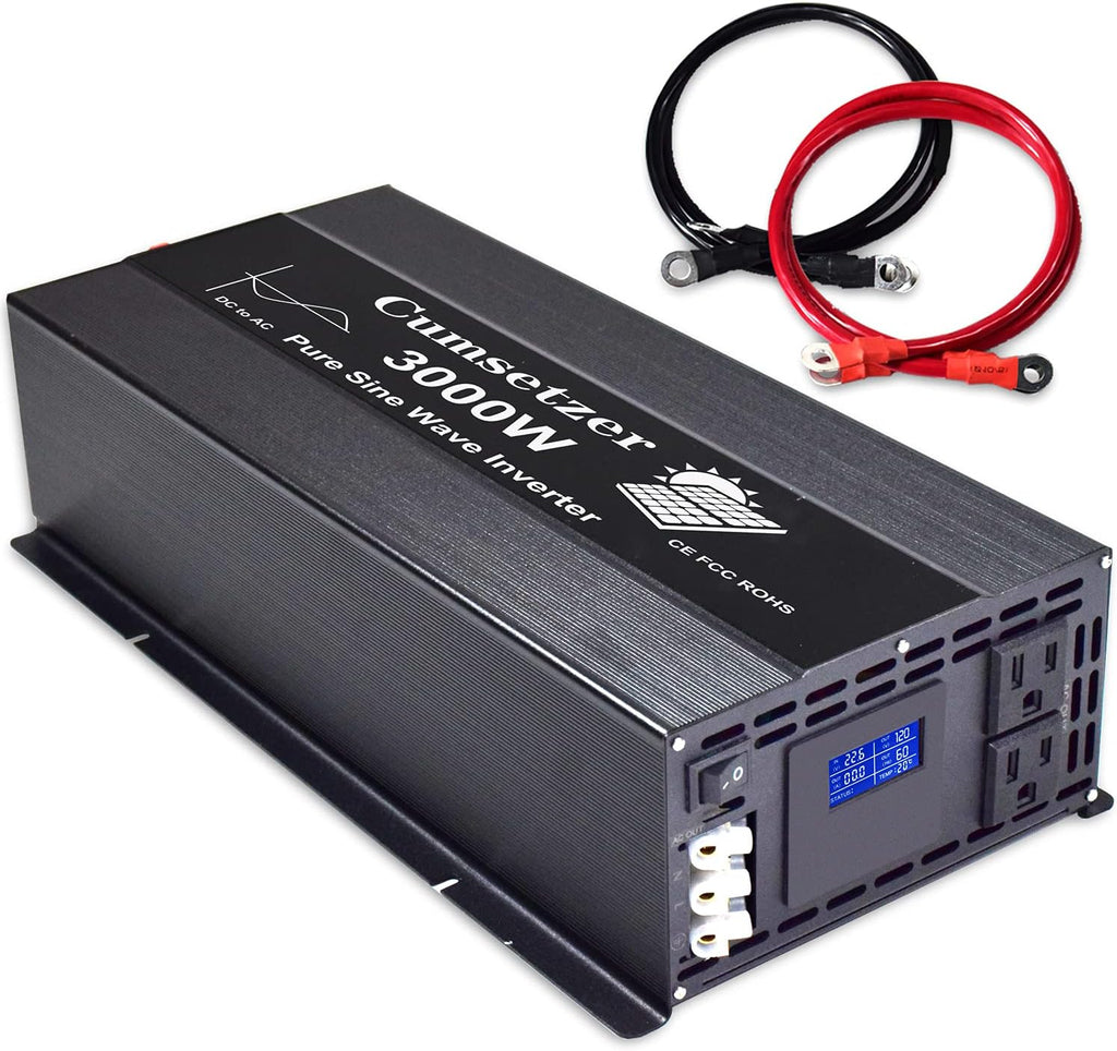 3000w 24v Pure Sine Wave Power Inverter with Dual US Outlet H73554