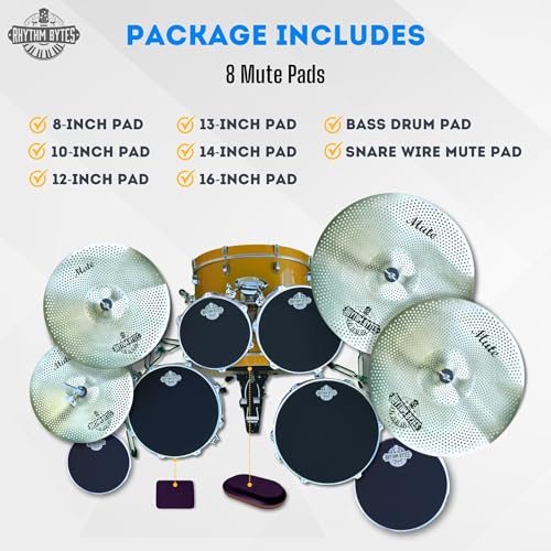 7-Piece Drum Cymbal Set with 14" Hi Hats, 16" & 18" Crash, 20" Ride, 18" China & 10" Splash E9882
