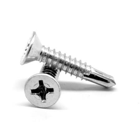 #10-16 x 2 1/2 inch Self Drilling Screws Phillips Flat Head Zinc Plated 750 Pk G810