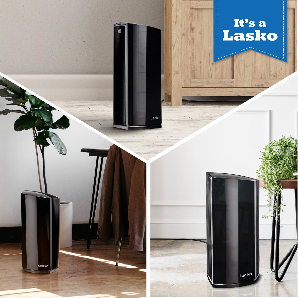 Black HEPA Filter Air Purifier Tower with Timer M8661