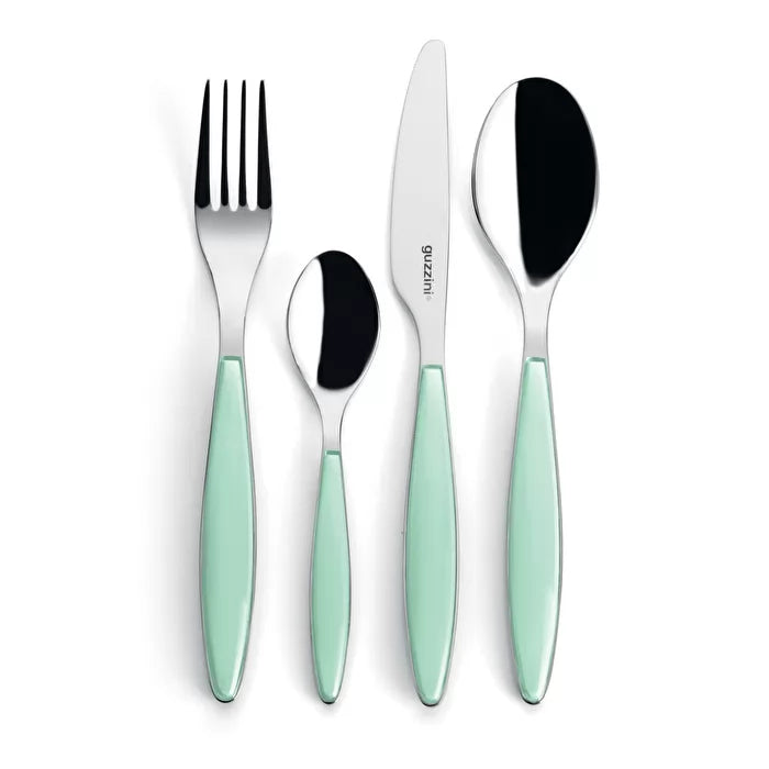 24-Piece Aqua Green Cutlery Set U91351