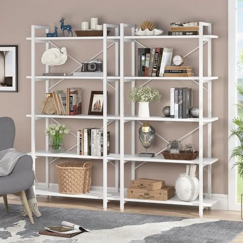 5 Tier Black Bookshelf Metal Frame S145180