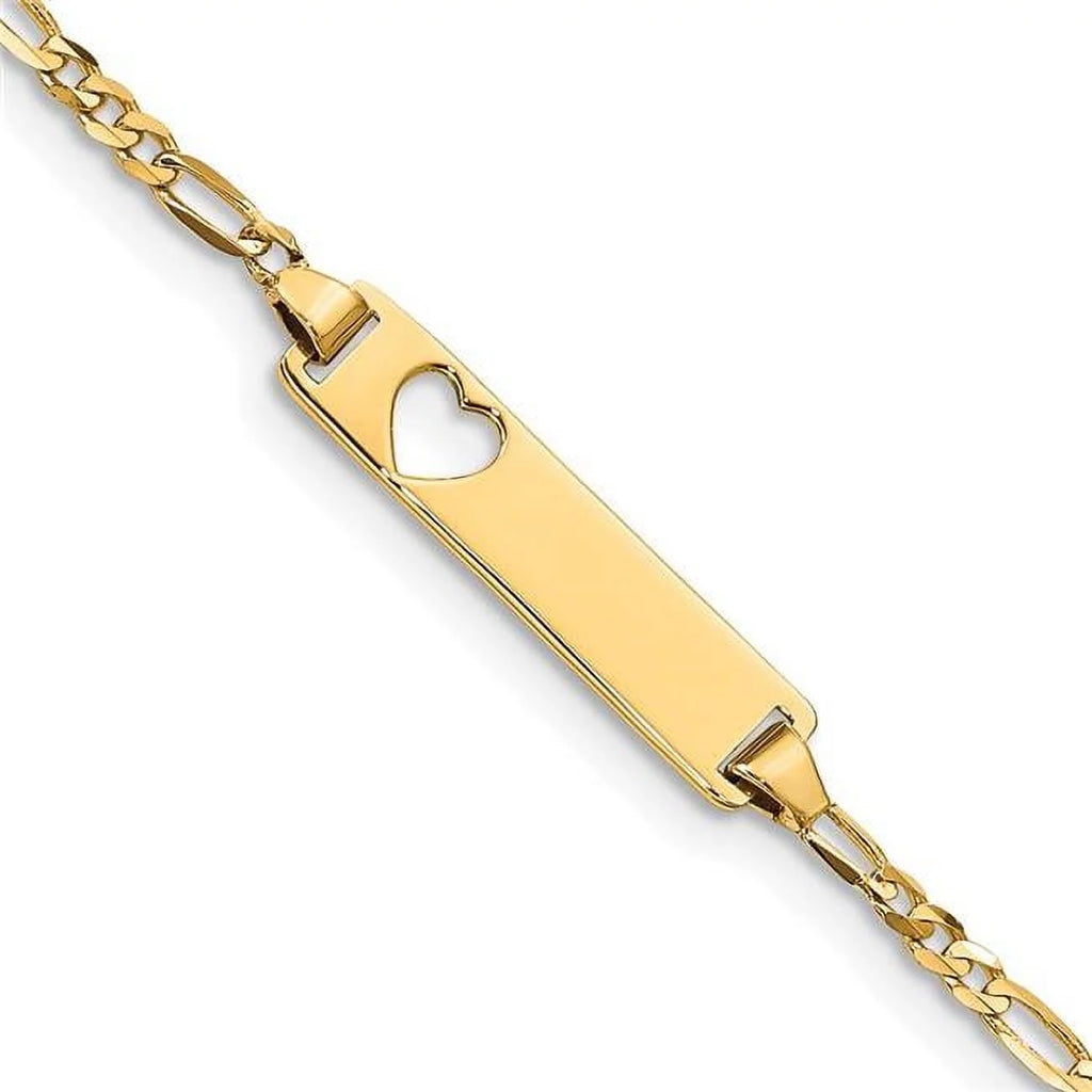14 Karat Yellow Gold Heart Link Bracelet M92269