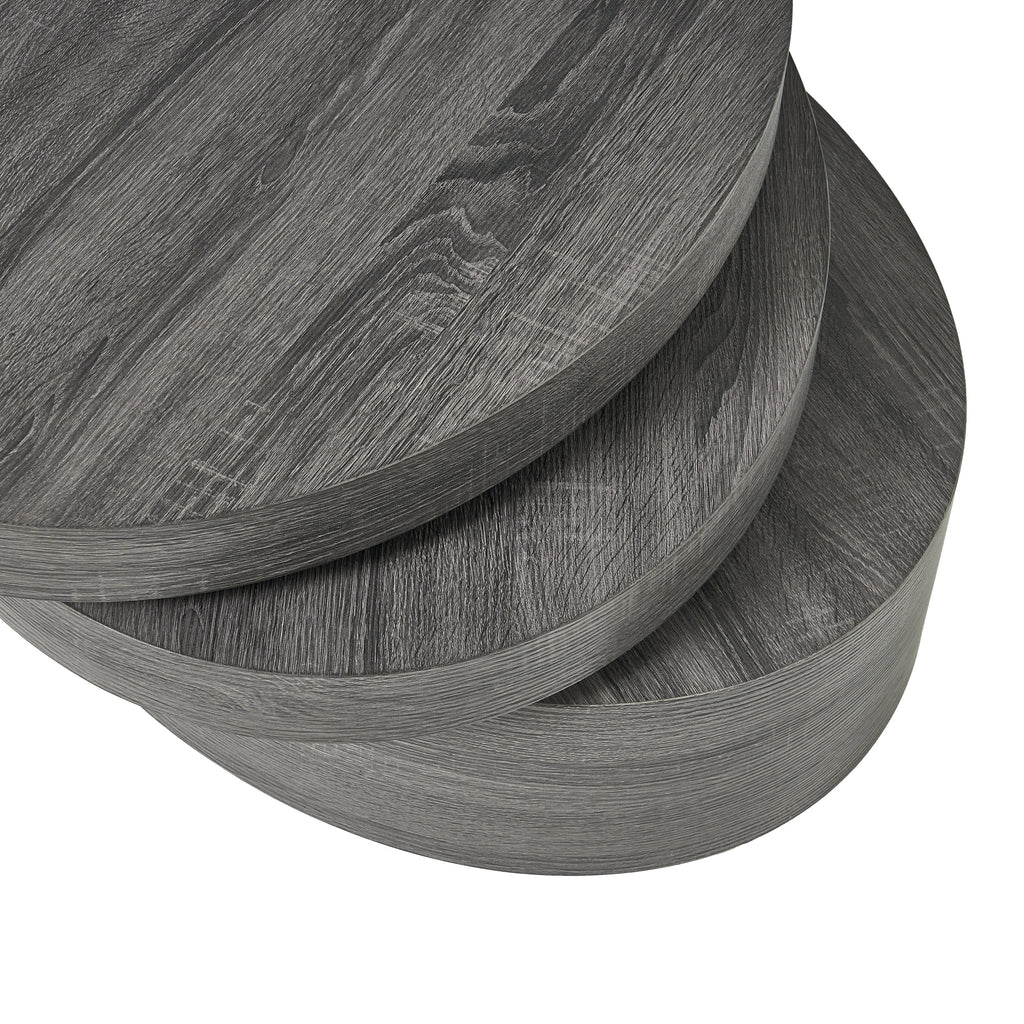 Black Rotatable Oval Coffee Table Z700941