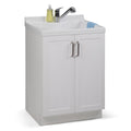 White Laundry Cabinet with Pull-Out Faucet and ABS Sink P35519