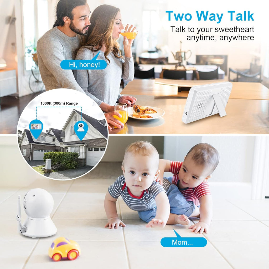 Video Baby Monitor with Camera and Audio, 5 Inch 720p HD Display D288