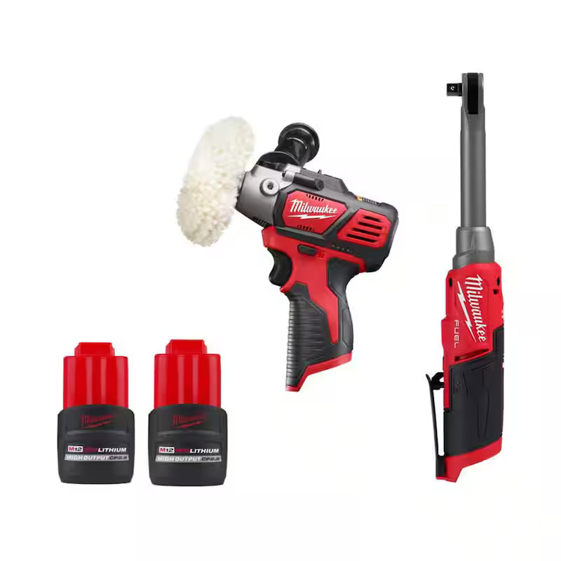3/8 in. Cordless Ratchet and Polisher/Sander with 2.5 Ah Batteries Y997754