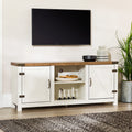 White Barn Door TV Stand C6185