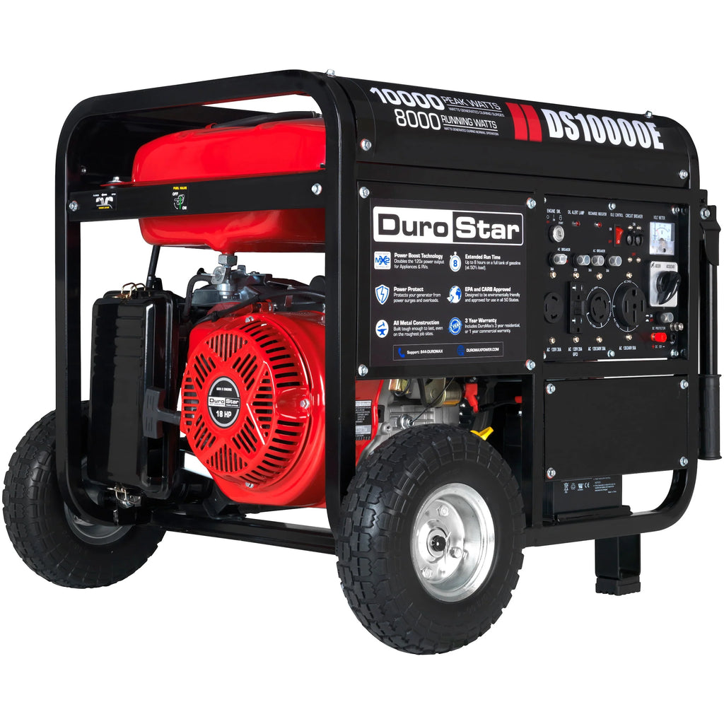 10000-Watt Gas Generator with Electric Start and Wheel Kit I324