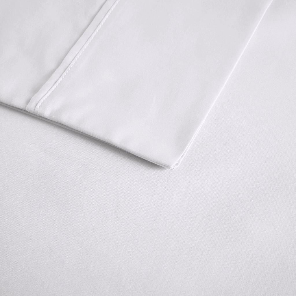 White 600 Thread Count Cotton Blend 4 PC Queen Sheet Set G821928