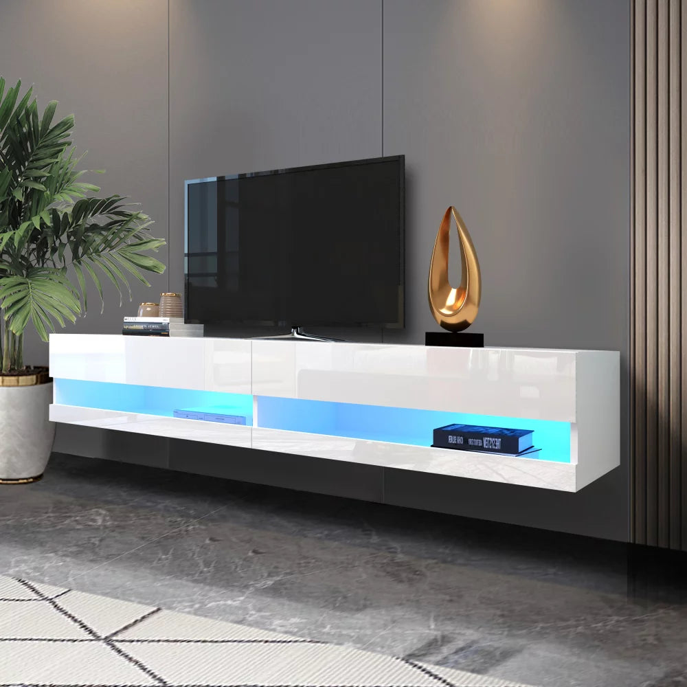 White Wall Mounted Floating TV Stand up to 80 inch A61103