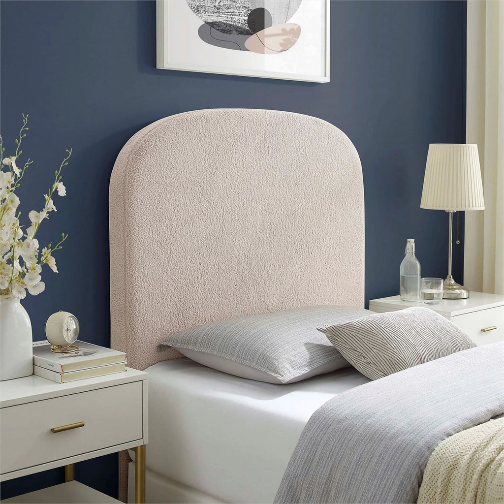 Off White Sherpa Upholstered Headboard K561