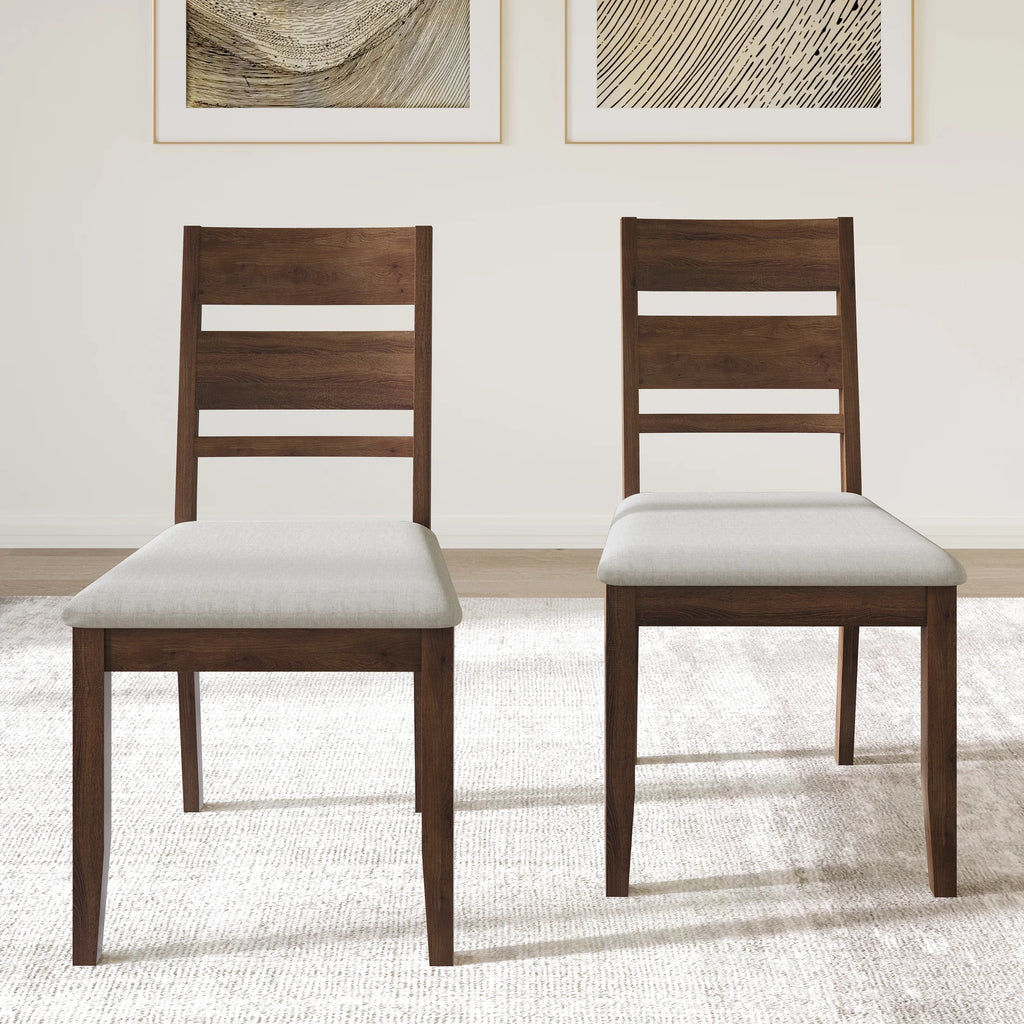 Vintage Style Wooden Dining Chair Set of 2 Brown K2831