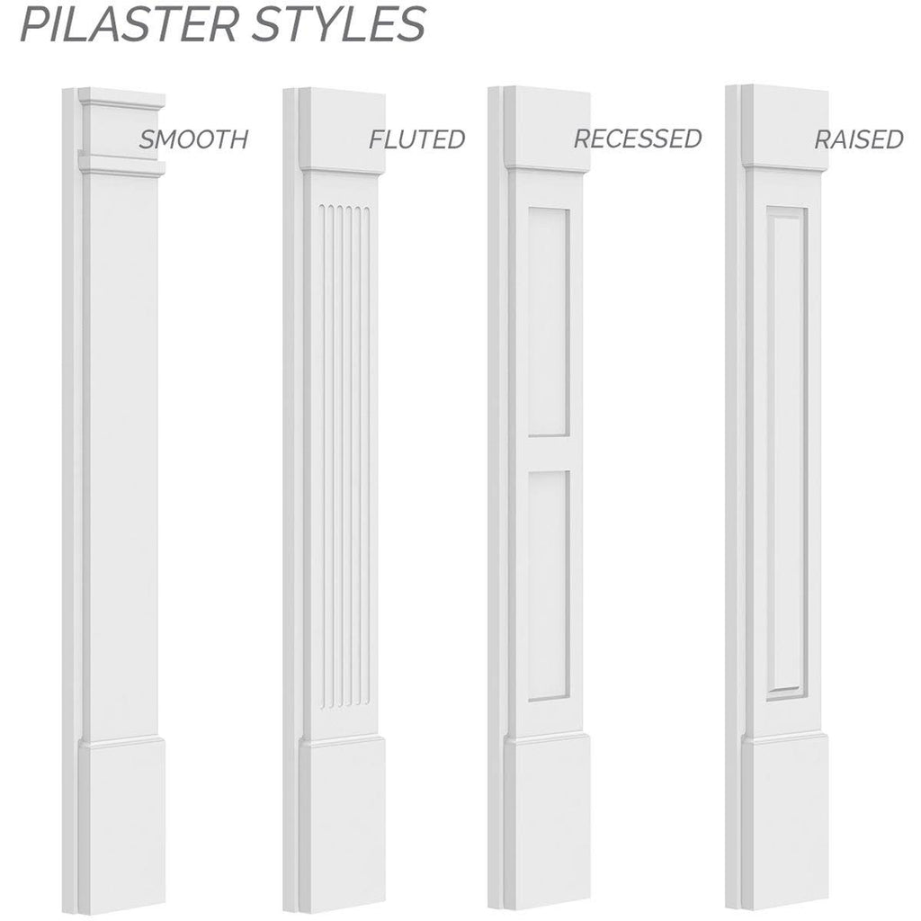 PVC Pilaster with Capital & Base (Pair) L502