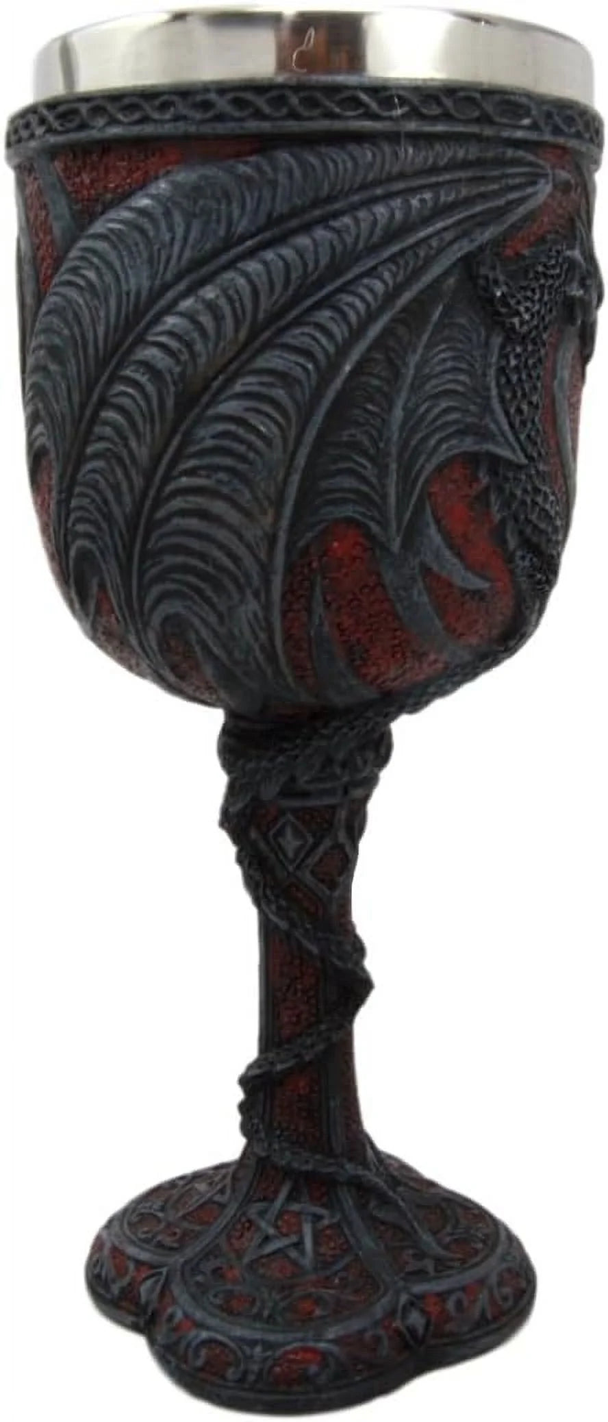 Dual Dragon Heart Wine Goblet Chalice Y833525
