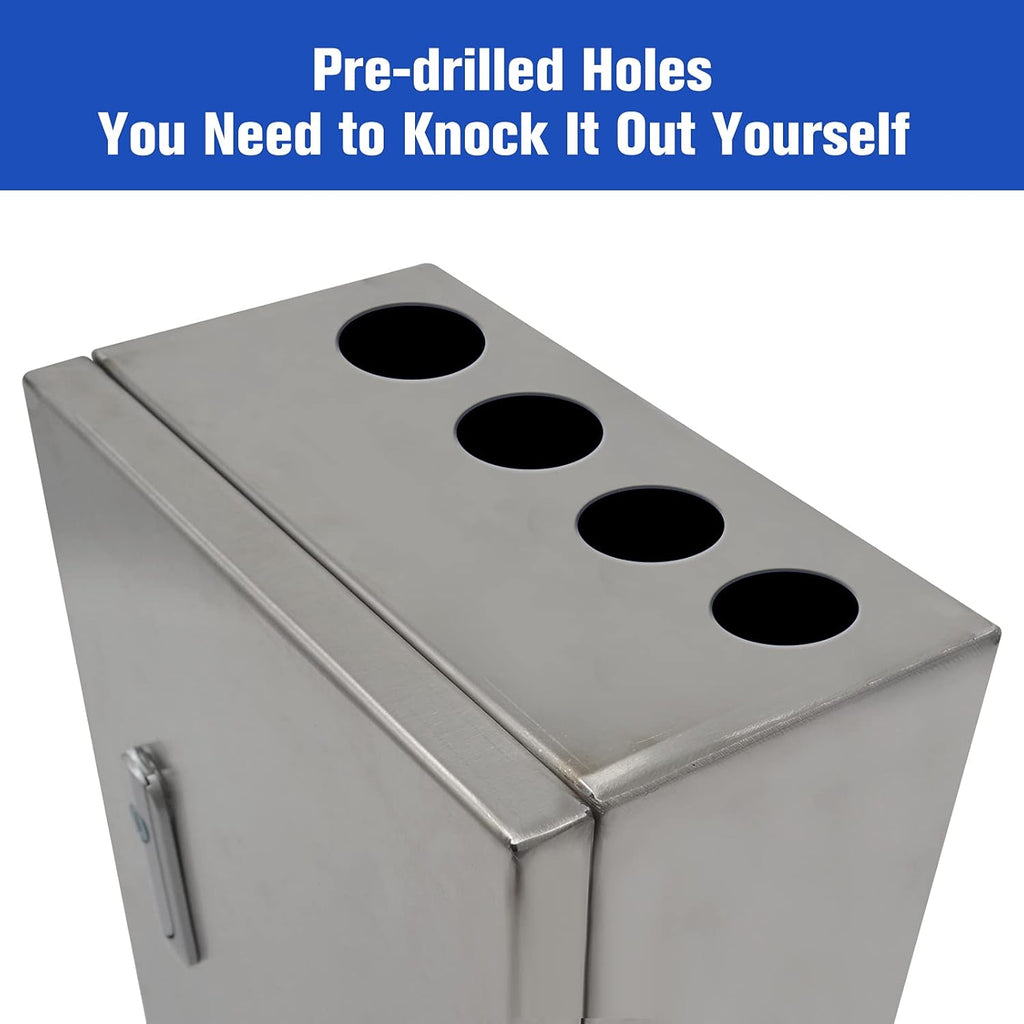 304 Stainless Steel IP65 Waterproof Junction Box with Lock Y2052