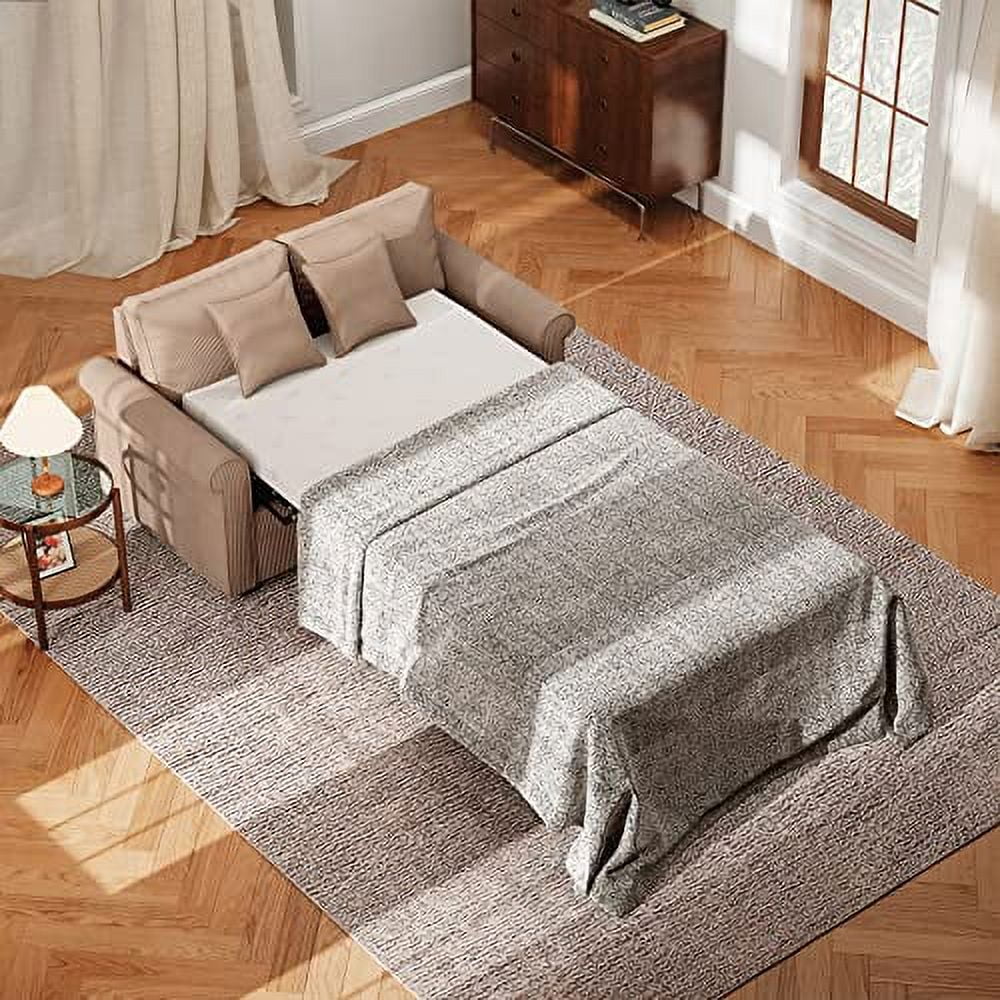 Brown Corduroy 2 in 1 Sleeper Sofa Bed U701