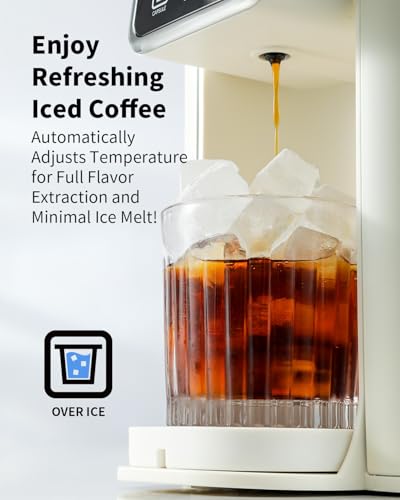 Single Serve Coffee Maker for K Cup and Grounds, 6-14 Oz, Black D5310