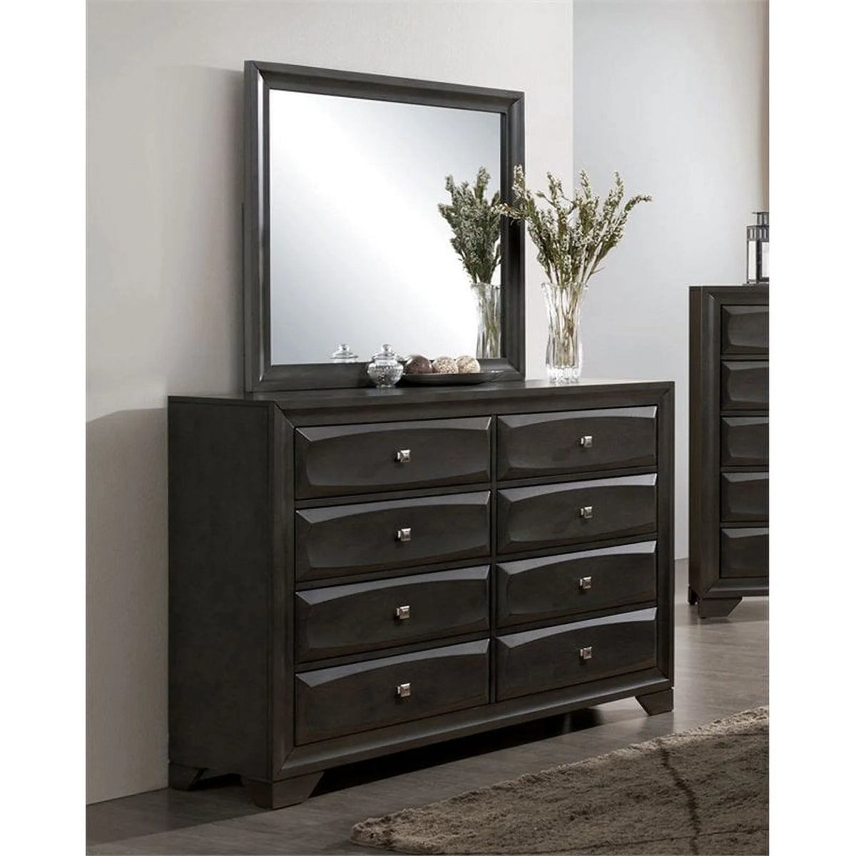 2-Piece Wood Dresser and Mirror K649796