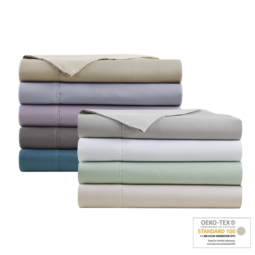 White 600 Thread Count Cotton Blend 4 PC Queen Sheet Set G821928