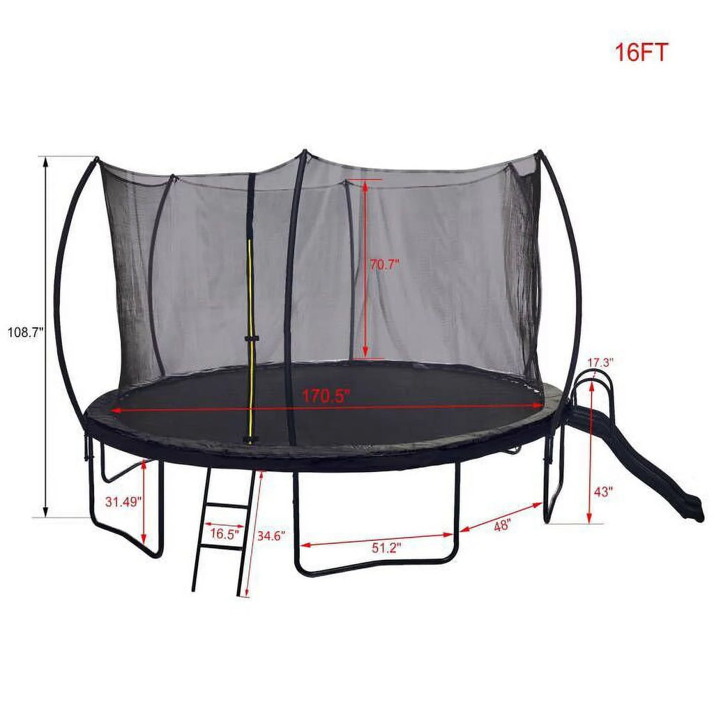 12FT Trampoline with Slide and Ladder R5244