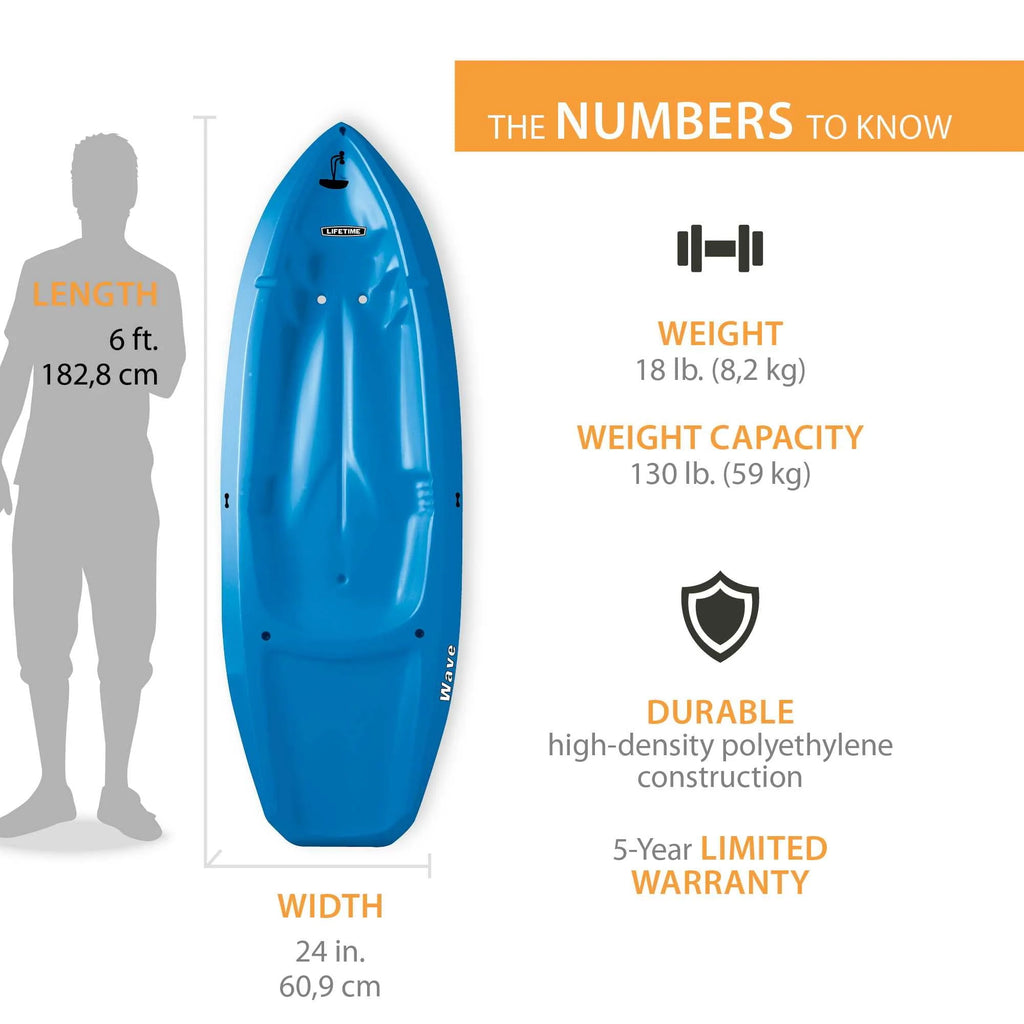 6 ft Youth Kayak Blue W887