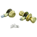 Mobile Home Keyed Entry and Single Cylinder Deadbolt Polished Brass H908
