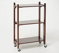 3-Tier Collapsible Acacia Wood Storage Rack Q5732