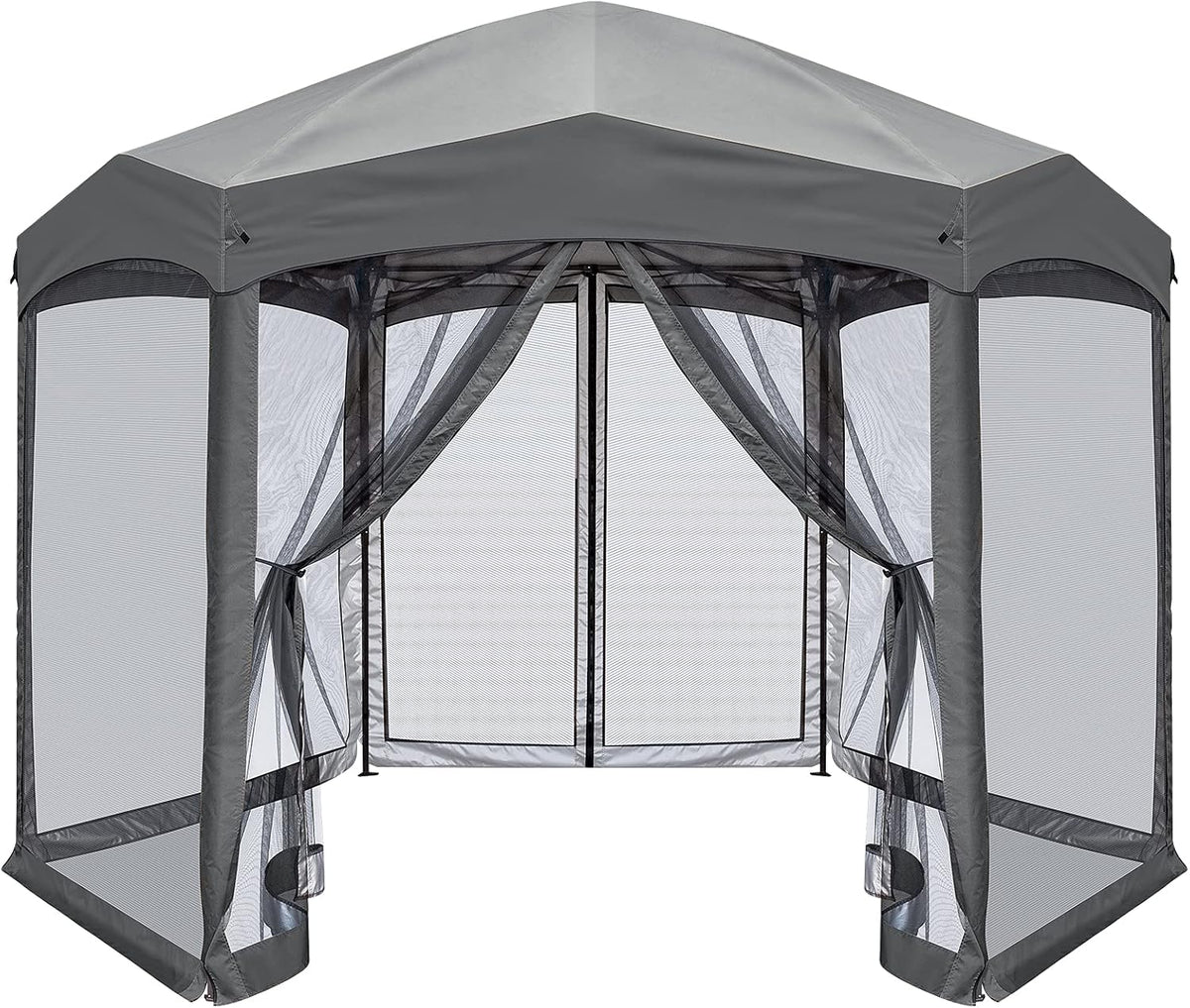 6 Sided Pop-Up Camping Gazebo with Mosquito Netting P7584
