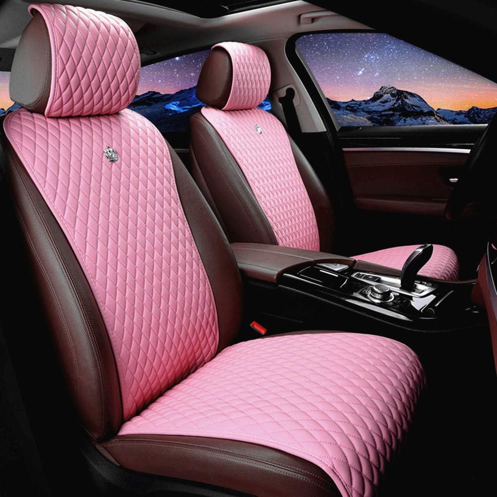 Black Leather Car Seat Cover 9PCS Universal N707