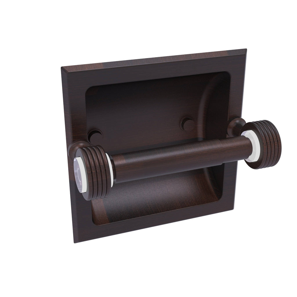 Recessed Toilet Paper Holder Satin Brass F7509